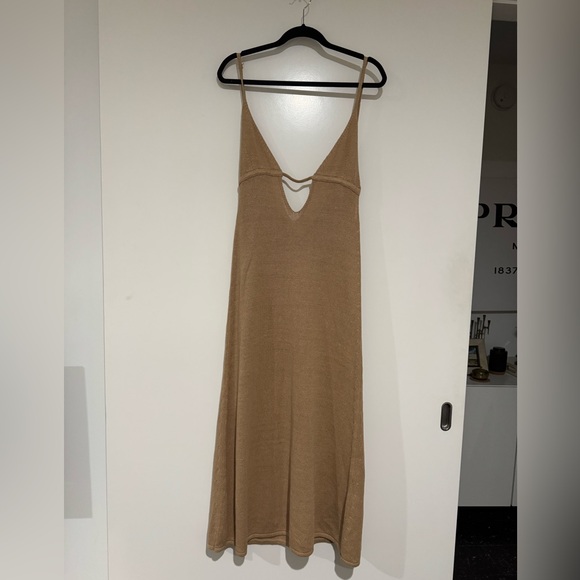 🆕 CULT GAIA ✨ Kingsley Knit Tan Dress tie to wear multiple ways | Sz S - Picture 3 of 3